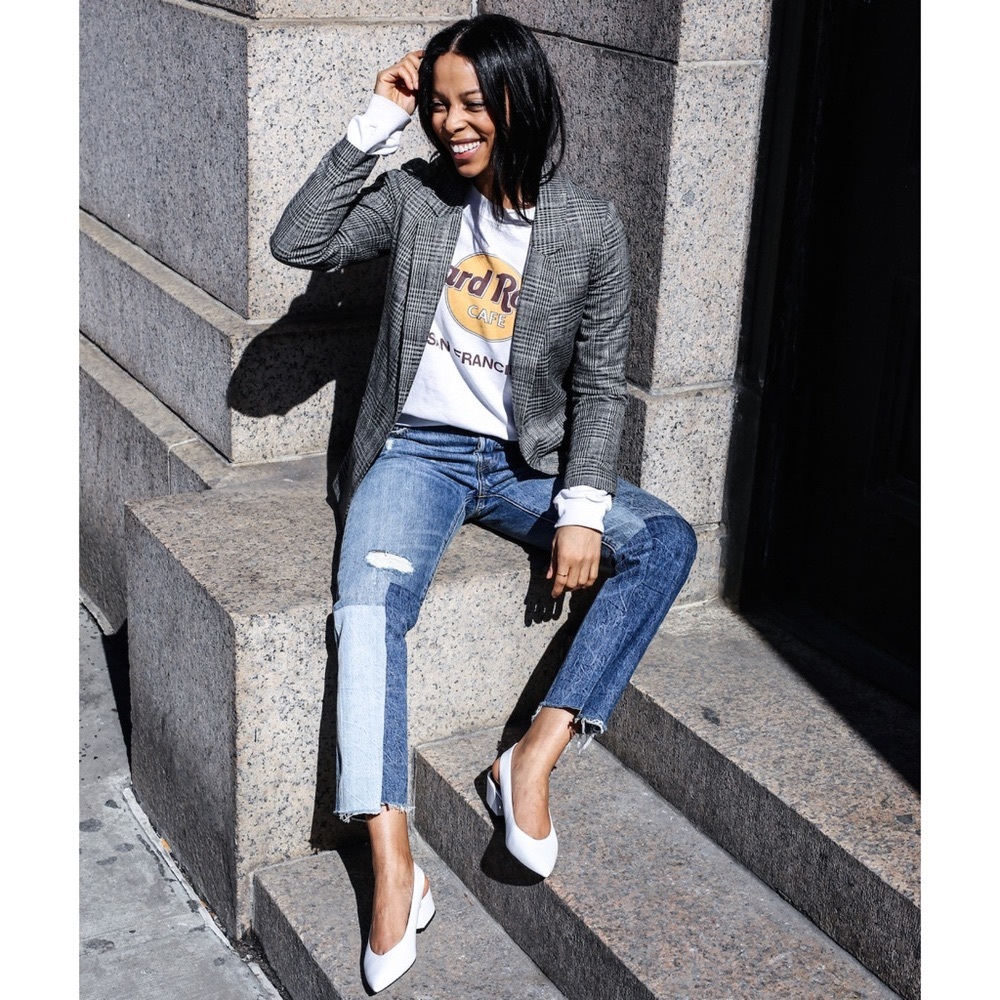 Levi's 501 Colorblock Patchwork Skinny Jeans